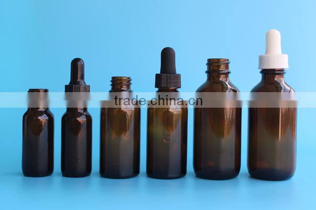 120ml Boston round glass bottle with dropper