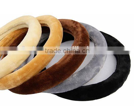 wholesale cheap colorful warm whinter steering wheel plush cover
