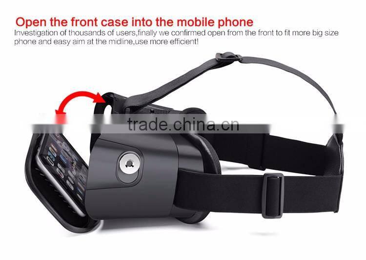 2016 new products vr box 3d plastic glasses With compact portable design