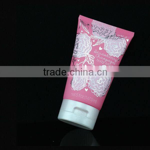 Silk screened and hot stamp plastic tube for comestic packing