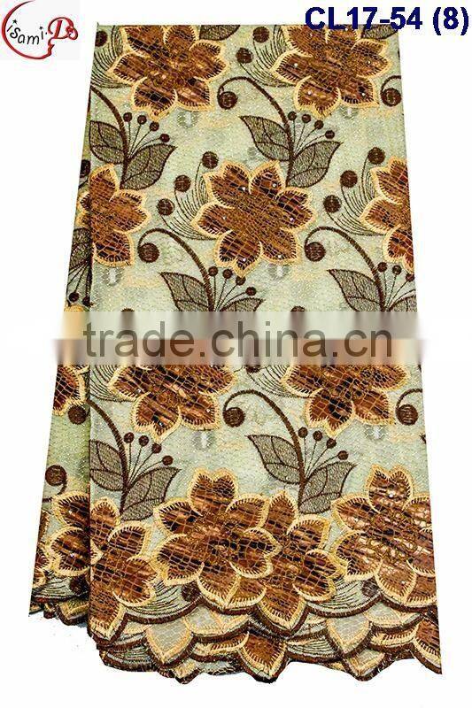 CL17-54 multicolor wonderful flower pattern Organza lace for Halloween dress french lace fabric