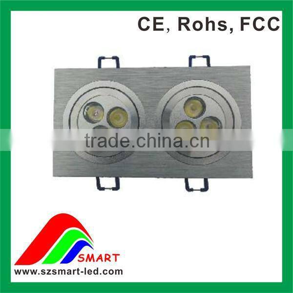 Square aluminum housing led ceiling lamp down light