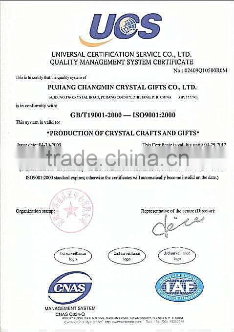 factory wholesale LED light crystal key chain with customized log for promotional gift