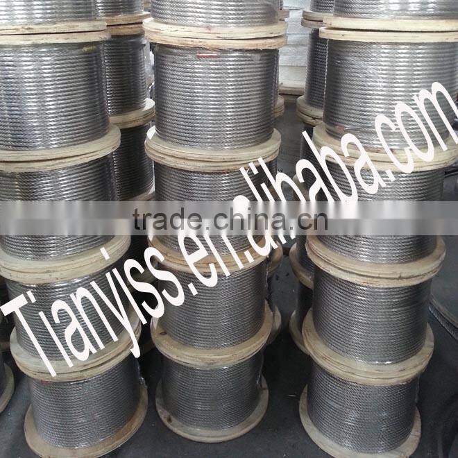 7x19 stainless steel wire rope for sale