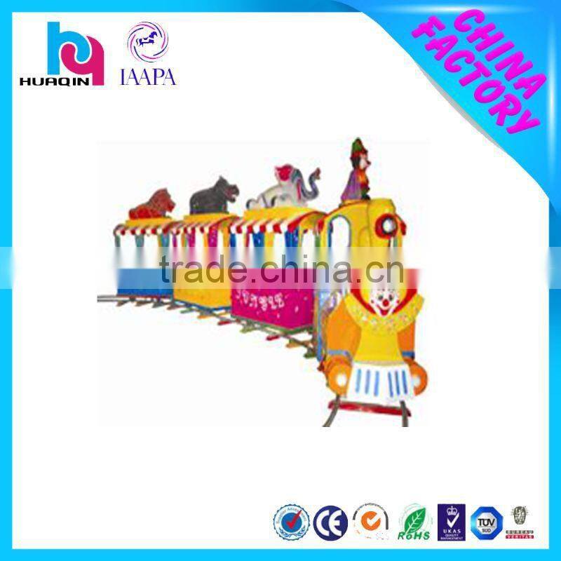 HUAQIN coin machine for kids electric ride on train with tracks