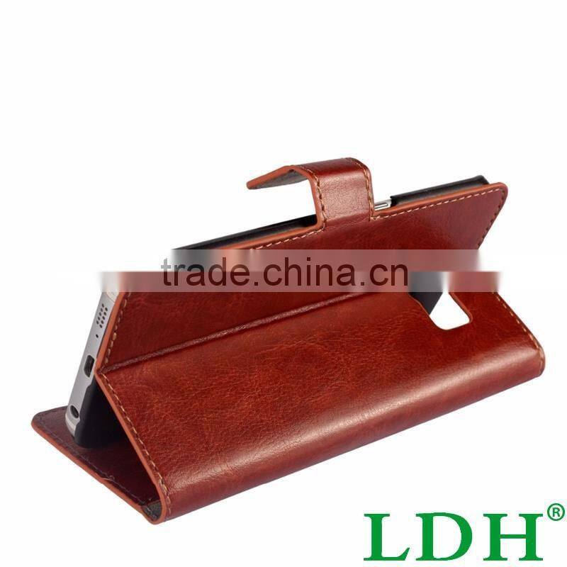 Luxury Brown Leather Wallet Flip Cover Case For Samsung Galaxy S7 S3 S4 S5 Mini S6 Edge Plus Note 3 4 G530 Phone Shell Cases
