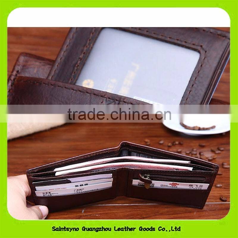 16414 Men's top layer genuine leather cash holder