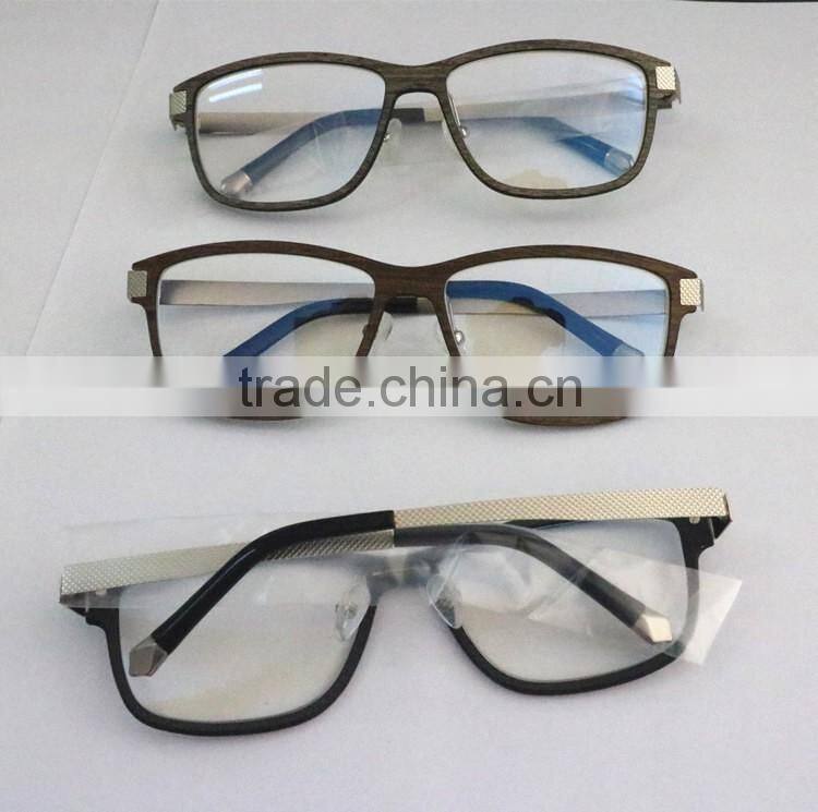 2016 new style fashion Custom colourful carbon fiber frame wooden design optics reading glasses