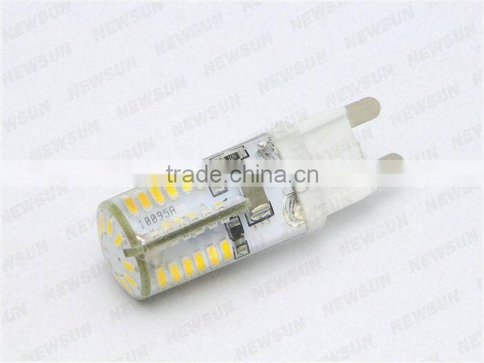 High brightness 360degree 220V 58smd 3014 Epistar 2700K G9 led 3w bulb G9 LED lamp marine crystal light bulb