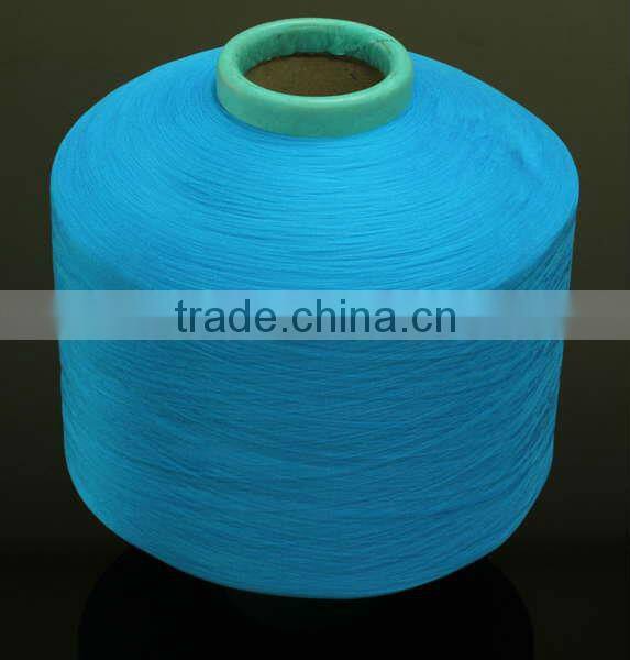 dope dying polyester spandex covered yarn for knitting