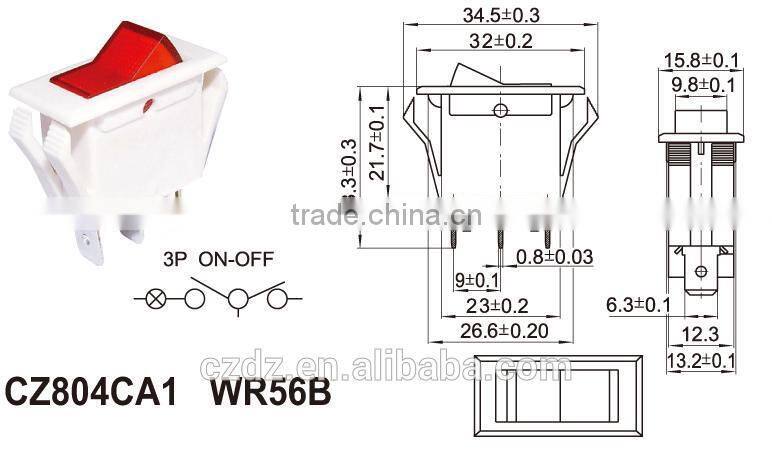 rocker switch 20a 250vac,6A 250V 10A 125V COPPER PINS rocker switch
