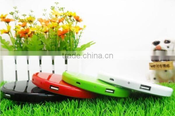 2016 NEW round solar charger wholesale power bank 6000mAh