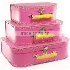 Fancy Custom Printed Kids Cardboard Toy decorative suitcase box