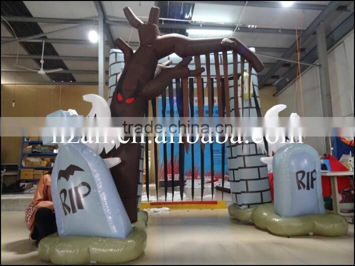 Lighted Inflatable Graveyard Arch/Inflatable Arch for Halloween