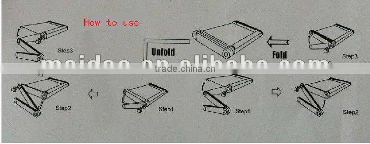 Fold Aluminum laptop table with Fan