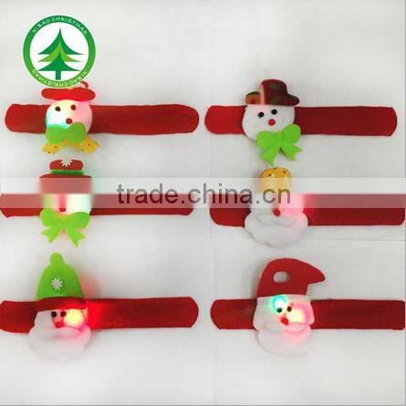 wholesale christmas ornament led slap bracelet