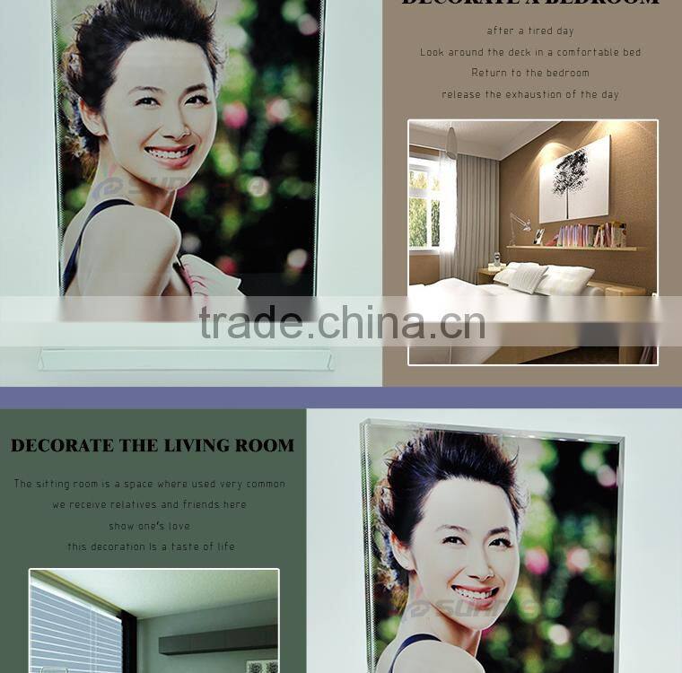 Sublimation Blanks Glass Photo Frame Crytsal