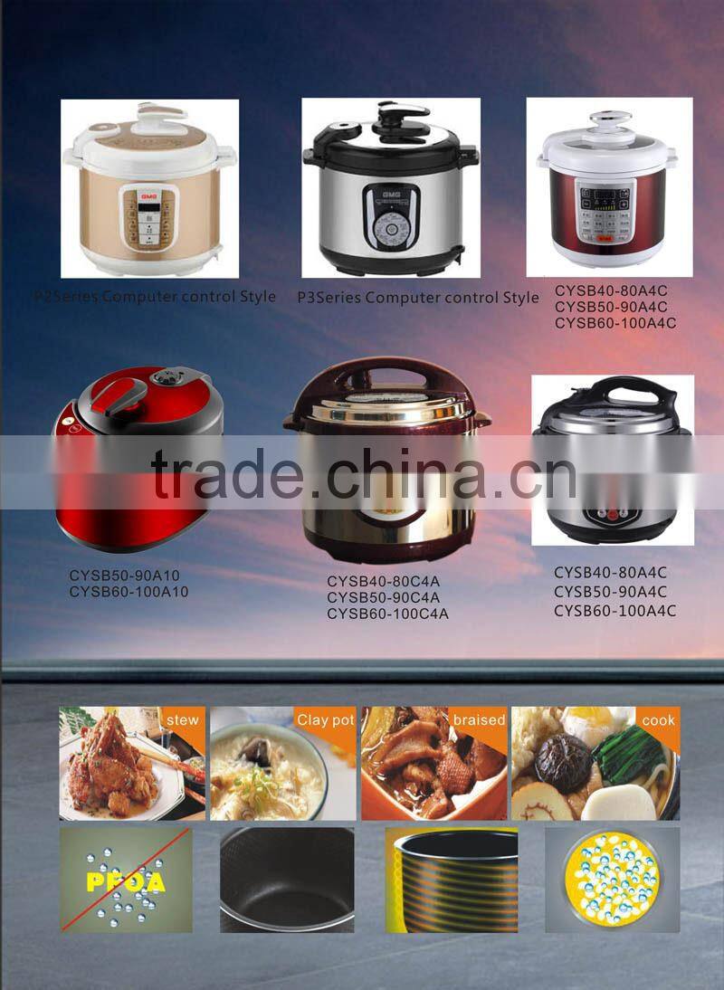 Large Digital Display, Atmospheric &5L/6L Multi Tastes Electronic High Pressure and Low Cooker (GMG)