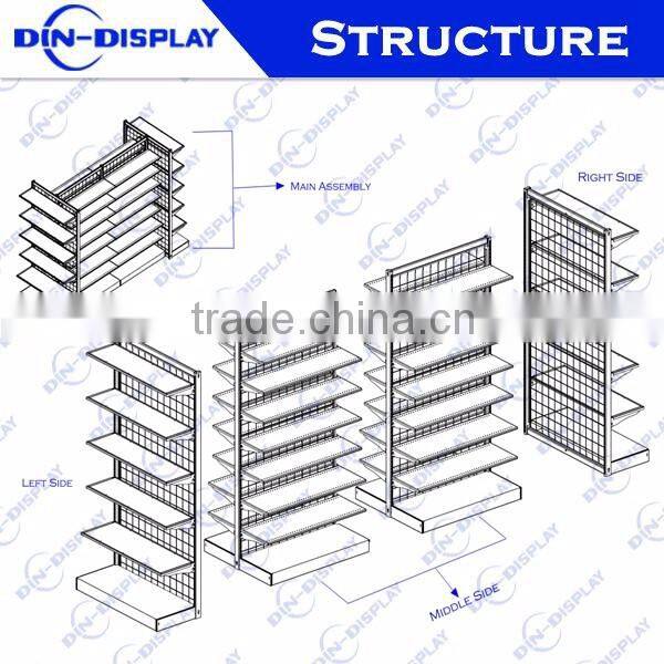Exhibition Metallic Shelves Rack Display Rack Metal Storage Rack