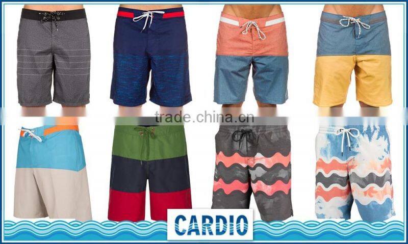 Fly Closure 11% Spandex embroidery logo mens borad shorts