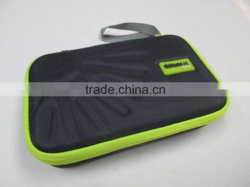 GC-5# Invisible zipper Green rubber logo 8"*5" molded EVA bag