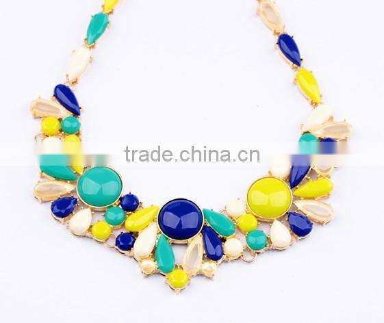 New Acrylic Choker Collar Vintage Pendant Statement Necklace Women Necklaces & Pendants Fashion Necklaces for Women 2014