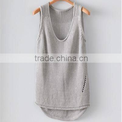 15SHT3117 Knitted Linen Vest