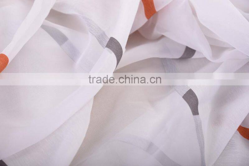 100% Cotton Material and Make-to-Order Supply Type voile curtain fabric
