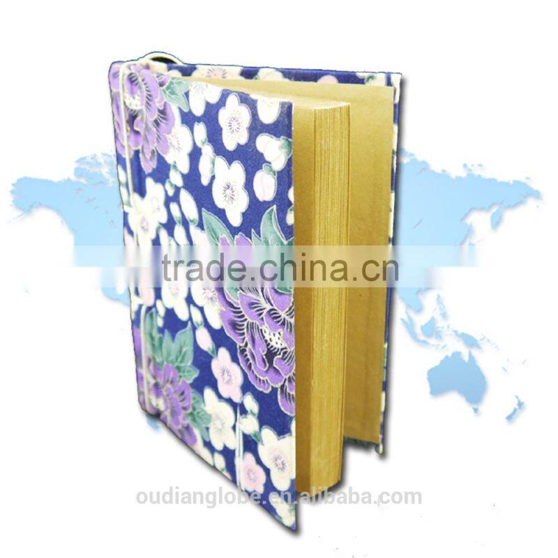 OEM Punching Binding Embroidered Cloth Cover Notebook arts and crafts