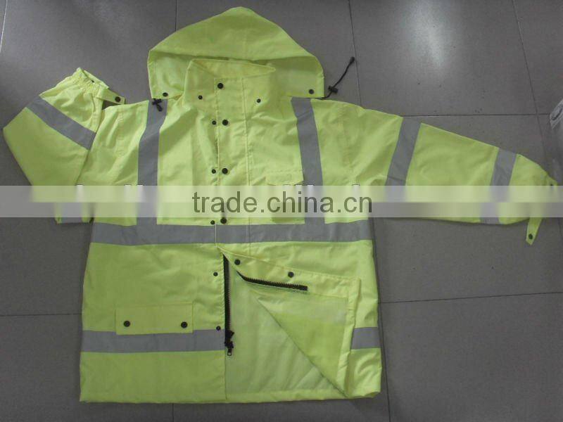 EN 471/ANSI High quality hi vis orange Safety Parka