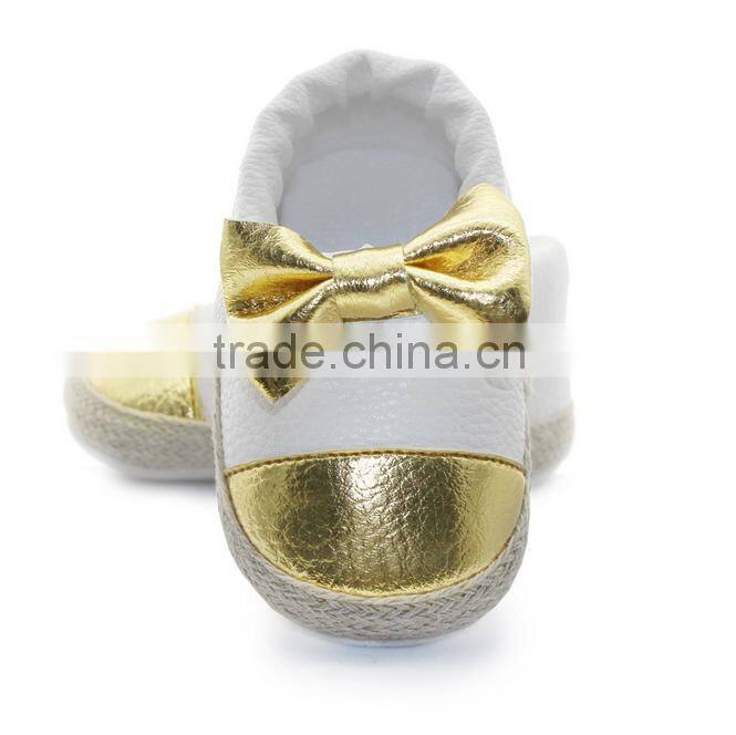 baby cute bow soft leather shoes best selling 2016