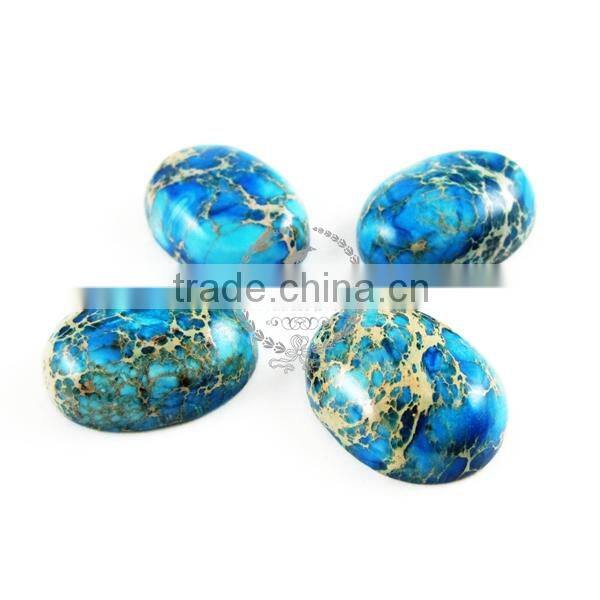 18x25mm oval blue imperial jasper cabochon beads,gemstone pendant cabochon stone beads set for earrings,rings,necklace 4120023