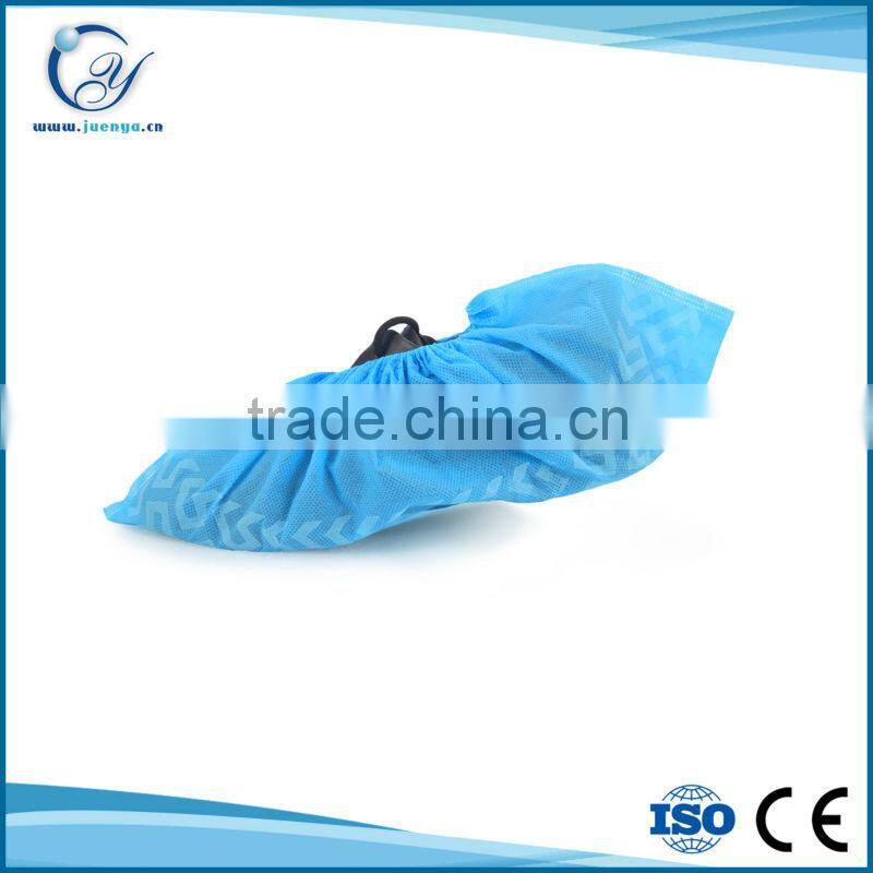 Blue non slip disposable shoe cover