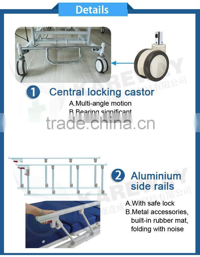 Manual hospital bed with abs cranks with 1 function