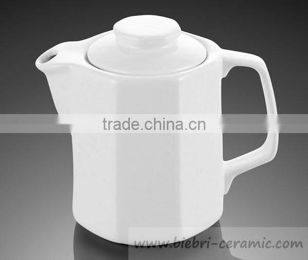 600ml Plain White Nice Elegant Graceful Design Bone China Coffee Pots For Hotel And Restaurant