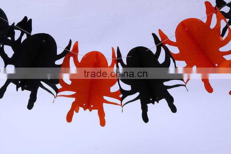 Hot sale Halloween garland spider skull paper garland flower tassel garland