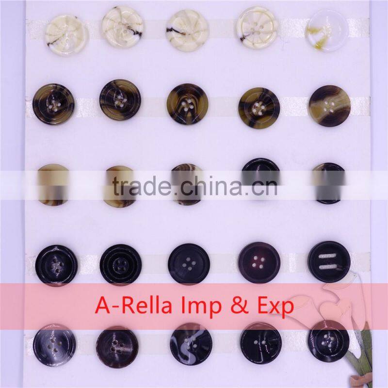 Round Shape 4 holes buttons for garment resin materials
