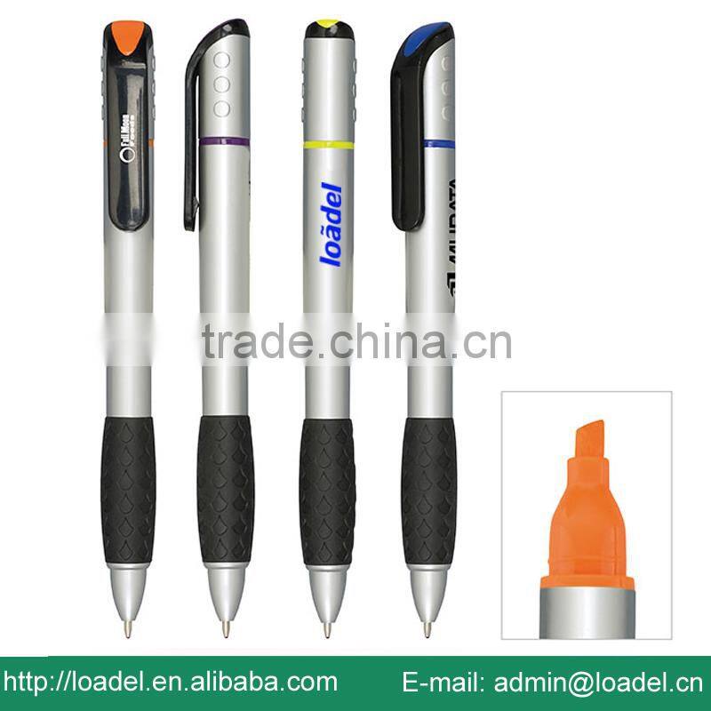Highlighter pen plastic promotion highlighter ball pen