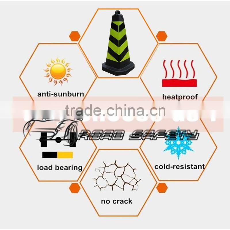 Road construction safety reflective flat traffic cones