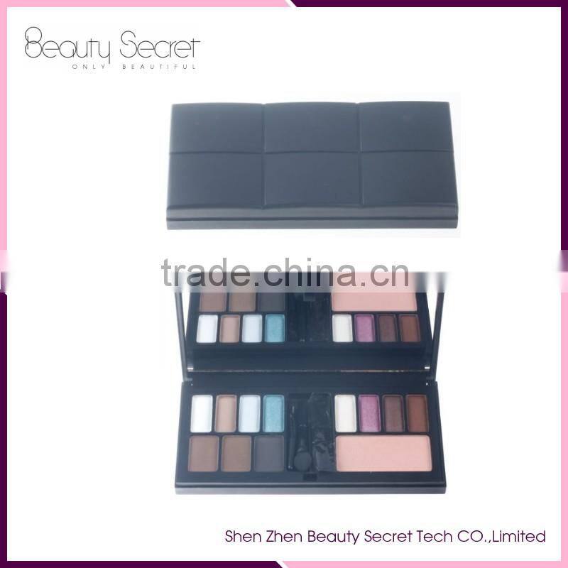 Hot!! Professional 12 color eyeshadow in bronz palette with makeup tool