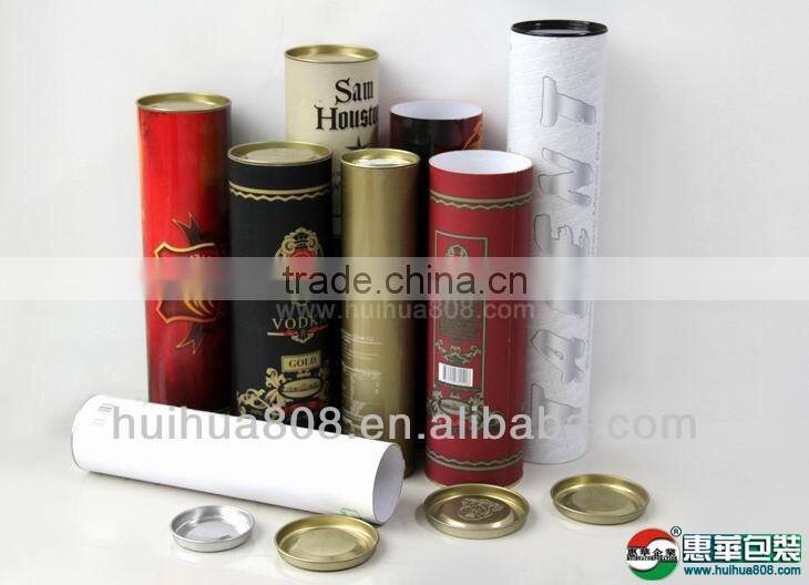 Eco friendly Custom print paper decorative cardboard wine tube