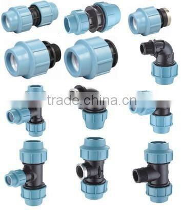 PN10 LOW PRESSURE PP PE COMPRESSION FEMALE ELBOW FOR PE PIPE