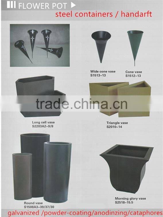 Triangle vase;steel containers handaraft;flower pot