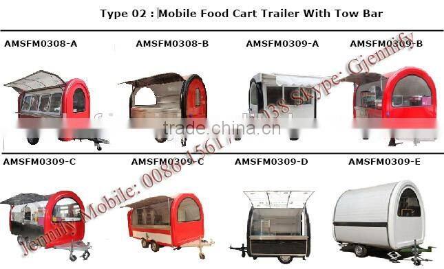 Mobile Towable Food Trailer, food catering trailer/mobile kitchen truck for sale/food service trailer
