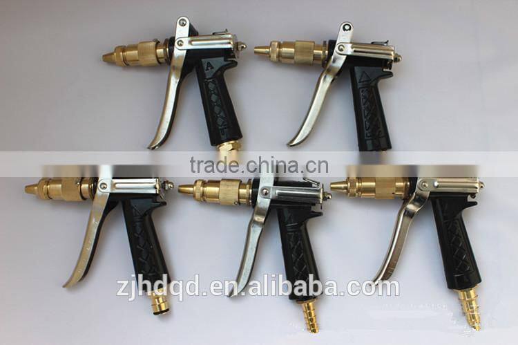 car washing spray gun , washing gun with brass head and button , black hand shank