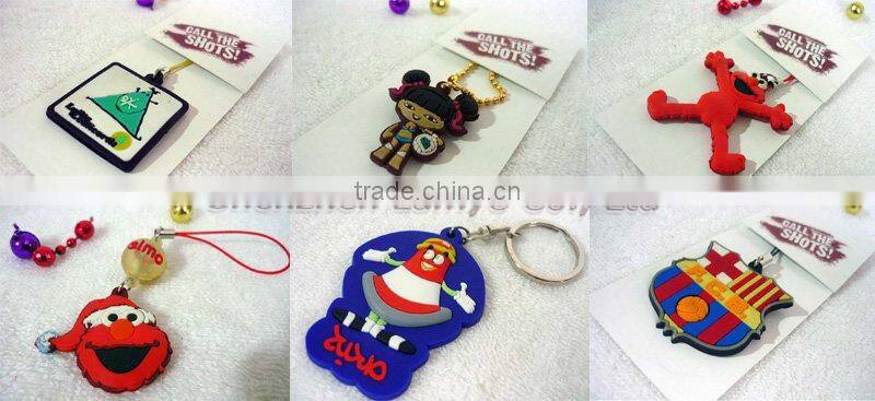 Double Side Soft PVC Mobile Phone Pendant