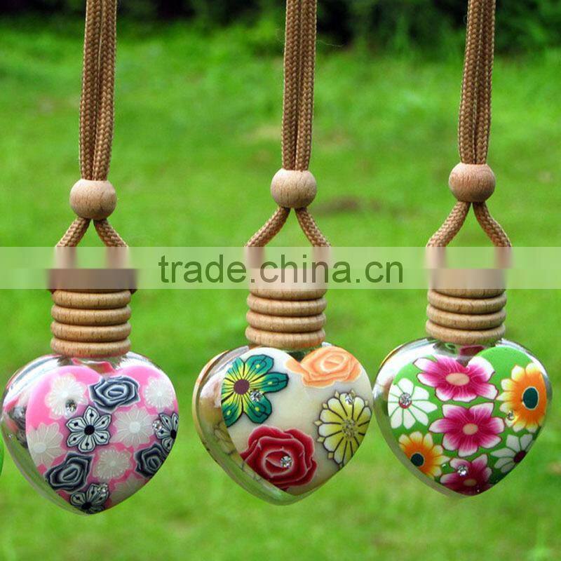 10ml 30ml 50ml 100ml Heart Shaped Perfume Bottle With Pink Glass