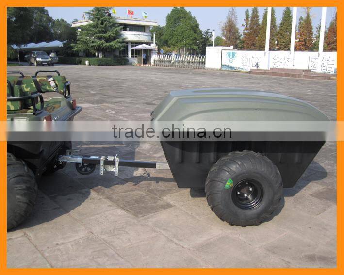 300kgs capacity ATV Tow Behind Trailer 2 wheel rear trailer for amphibious vehicle accessary