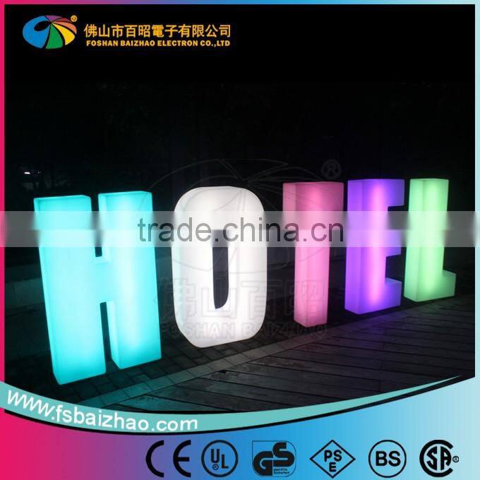 PE plastic LED advertising light letter for sign
