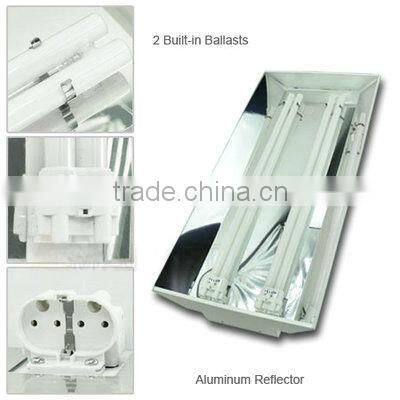 Dual Lamp T5 Fluorescent Grow Light Growing Hydroponics